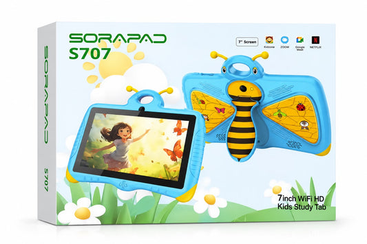 Tablette Éducative Enfant Sorapad S707 (7 Pouces) – Antichoc & Protection Oculaire