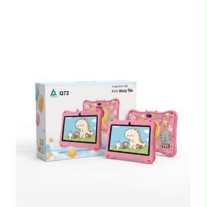 TRIFONE Q72 - Tablette Éducative 7" pour Enfants | Coque Antichoc Rose | Apprendre en s'amusant