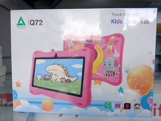 TRIFONE Q72 - Tablette Éducative 7" pour Enfants | Coque Antichoc Rose | Apprendre en s'amusant