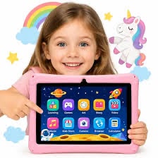 TRIFONE Q72 - Tablette Éducative 7" pour Enfants | Coque Antichoc Rose | Apprendre en s'amusant