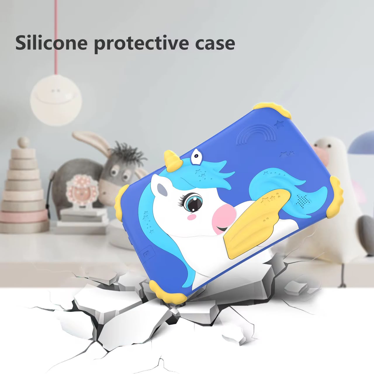 Tablette Éducative TRIFONE C710 (7") – Édition Océan | Coque Poulpe Antichoc | Wi-Fi 5G