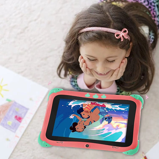 Tablette Éducative TRIFONE C710 (7") – Édition Océan | Coque Poulpe Antichoc | Wi-Fi 5G