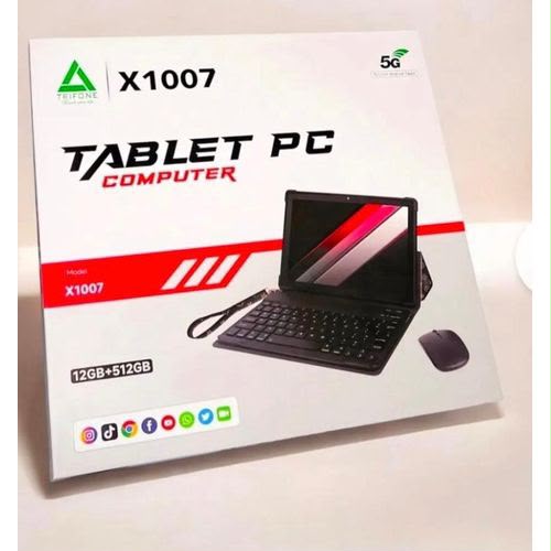 Trifone X1007 5G – Tablette PC 10.1" Android 15 + Clavier & Souris Sans Fil