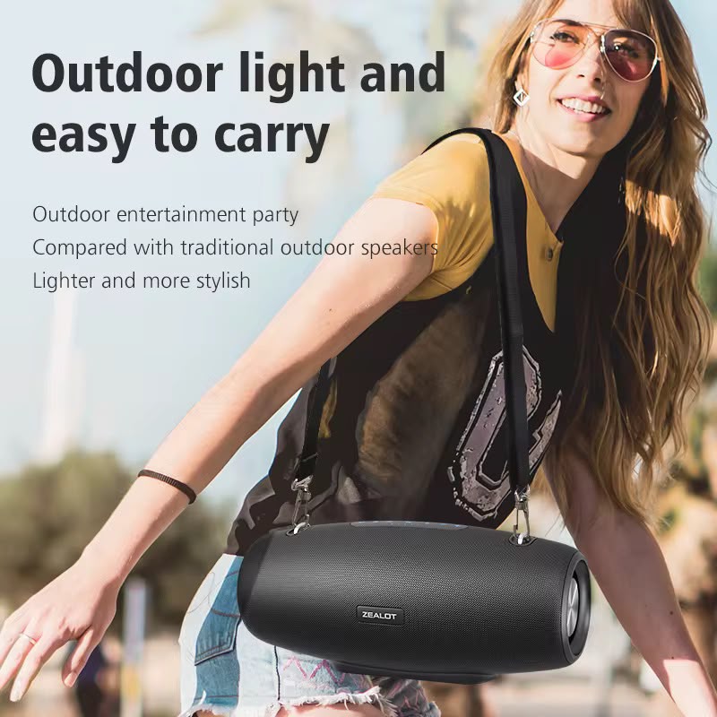 Zealot S67mic – Enceinte Bluetooth 75W | 40h | Powerbank 14 400 mAh | IPX6