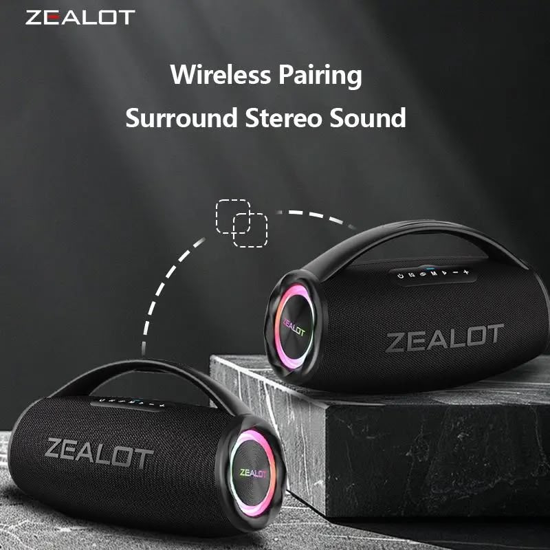 ZEALOT S97 — Enceinte Bluetooth Outdoor 80W IPX6