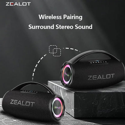 ZEALOT S97 — Enceinte Bluetooth Outdoor 80W IPX6
