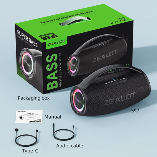 ZEALOT S97 — Enceinte Bluetooth Outdoor 80W IPX6