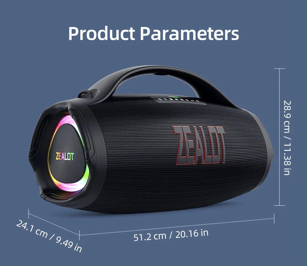 ZEALOT S98 — Enceinte Bluetooth Party Box 160W IPX6