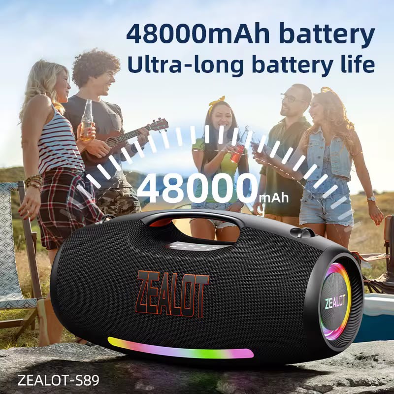 ZEALOT S89 — Enceinte Bluetooth Boombox 250W IPX6