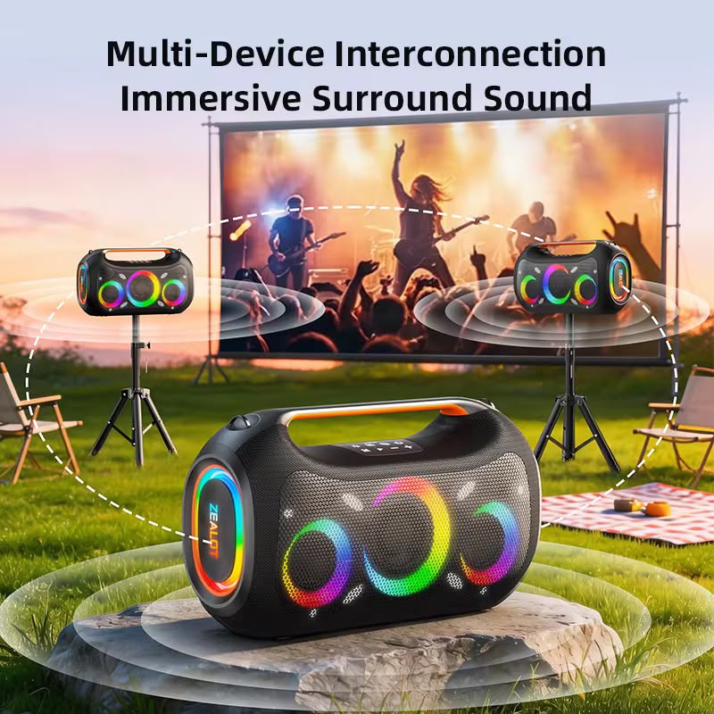 ZEALOT ZE51 — Enceinte Bluetooth 300W TWS RGB IPX6