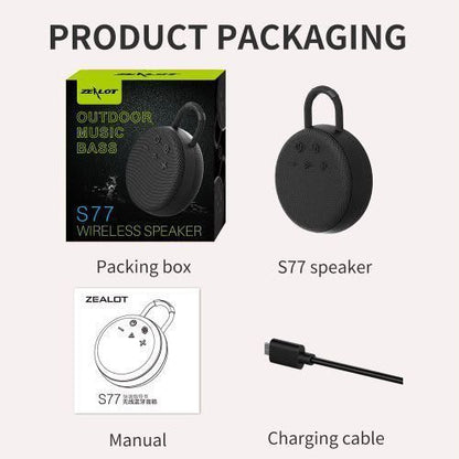 ZEALOT S77 — Mini Enceinte Bluetooth 5W IPX6