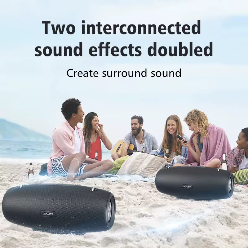 Zealot S67 – Enceinte Bluetooth 75W | 40h | Powerbank 14 400 mAh | IPX6 (Copie)