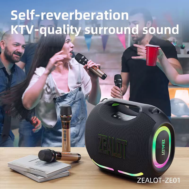 ZEALOT ZE01 — Enceinte Bluetooth Boombox 120W IPX6