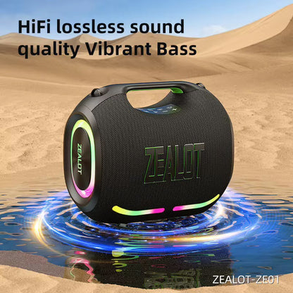 ZEALOT ZE01 — Enceinte Bluetooth Boombox 120W IPX6